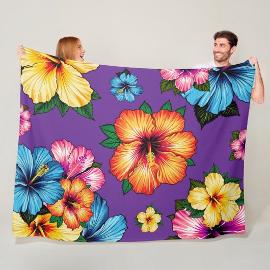 Couverture Polaire Hibiscus tropical (En situation)