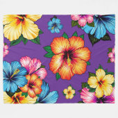 Couverture Polaire Hibiscus tropical (Devant (Horizontal))