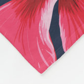 Couverture Polaire Hibiscus Tropical Fleurs été Design (Coin)