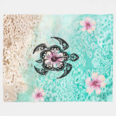Couverture Polaire Hibiscus Turtle (Devant (Horizontal))
