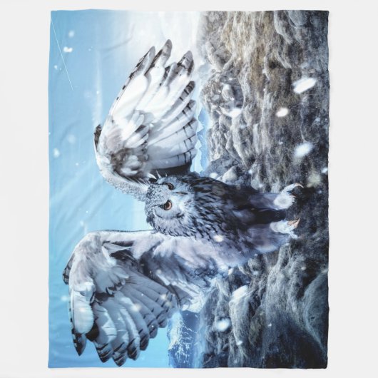 COUVERTURE POLAIRE HIBOU BLANC (Devant)