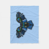 Couverture Polaire Hibou Bleu (Devant)