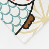 Couverture Polaire Hibou d'art populaire sur l'or (Coin)