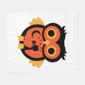 Couverture Polaire Hibou d'Halloween (Devant (Horizontal))