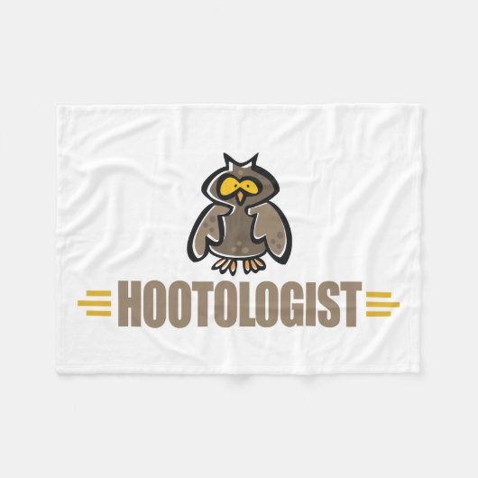 Couverture Polaire Hibou drôle (Devant (Horizontal))
