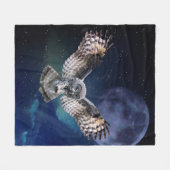 Couverture Polaire Hibou en vol (Devant (Horizontal))