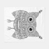 Couverture Polaire Hibou mignon de griffonnage (Devant (Horizontal))