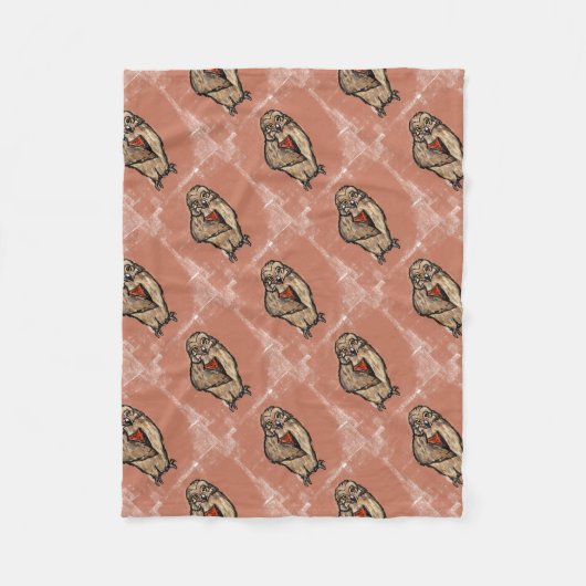 Couverture Polaire Hibou sage (Devant)