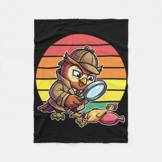 Couverture Polaire Hibou sage détective enquête sur le mystère du pou
