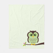 Couverture Polaire Hibou vert mignon (Devant)