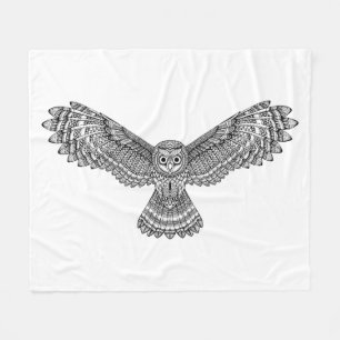 Couverture Polaire Hibou Zendoodle de vol