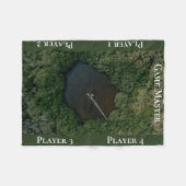 Couverture Polaire Hidden Woodland Lake Tabletop Gaming Map TTRPG (Devant (Horizontal))