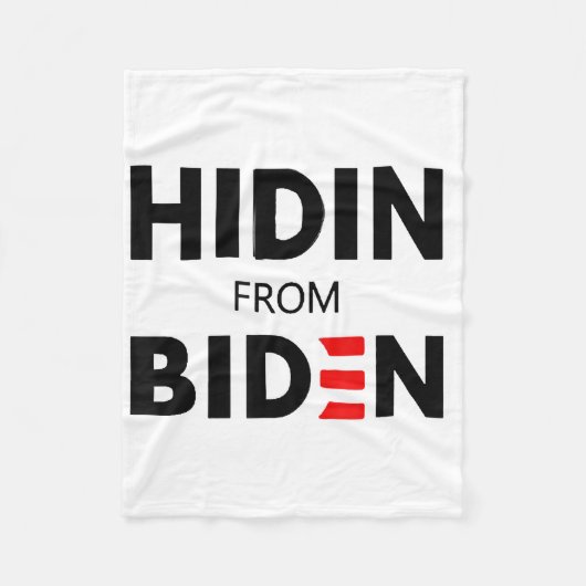 Couverture Polaire HIDEN DE BIDEN drôle mème politique Joe Campagne (Devant)