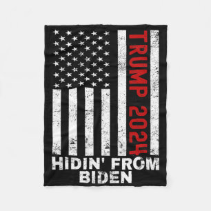Couverture Polaire Hidin De Biden Enfants Hommes Trump Drapeau Anti J
