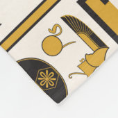 Couverture Polaire Hiéroglyphes égyptiens : Jaune-Noir Sans Seamless. (Coin)