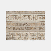 Couverture Polaire Hiéroglyphes égyptiens Pastel Gold (Devant (Horizontal))