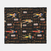 Couverture Polaire Hiéroglyphes et divinités de l'Égypte d'or sur le  (Devant (Horizontal))