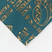 Couverture Polaire Hiéroglyphes et divinités égyptiens - or sur la (Coin)