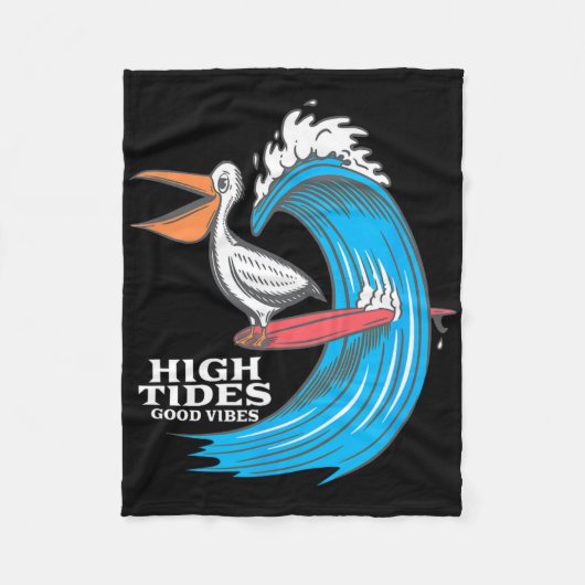 Couverture Polaire High Tides Good Vibes Surfing Pelican  (Devant)