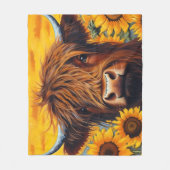 Couverture Polaire Highland Cow (Devant)