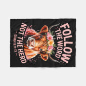 Couverture Polaire Highland Cow Christian  (Devant (Horizontal))