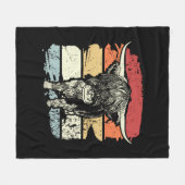 Couverture Polaire Highland Cow Highland Cows Retro (Devant (Horizontal))