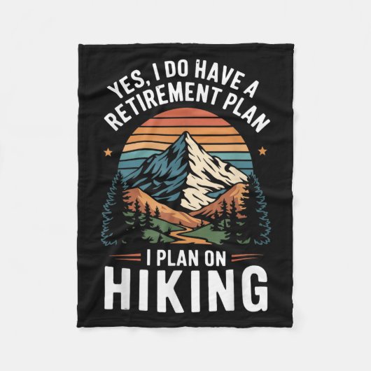 Couverture Polaire Hiker Funny Retirement Plan - Plan On Hiking  (Devant)