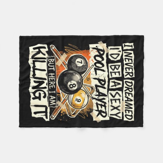 Couverture Polaire Hilarious It Player Billiards Killing Pool Quote S (Devant (Horizontal))