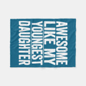 Couverture Polaire Hilarious s Day Like Daughter Youngest Mother Fath (Devant (Horizontal))