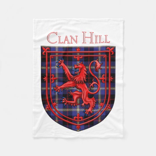 Couverture Polaire Hill Tartan Scottish Plaid Lion Rampant (Devant)