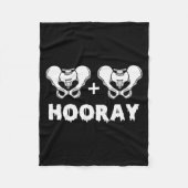 Couverture Polaire Hip Hip Hooray Funny Anatomy Pun Skeleton Bone (Devant)