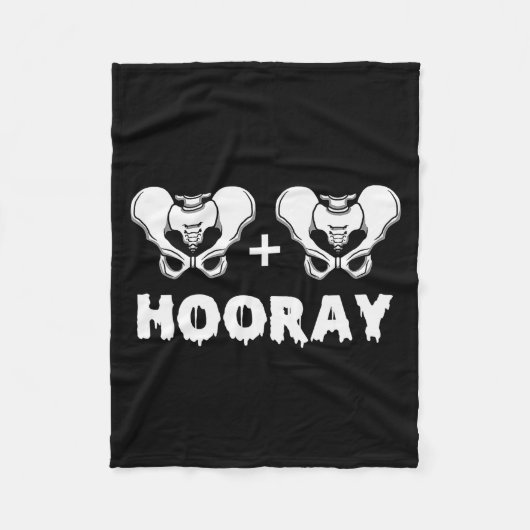 Couverture Polaire Hip Hip Hooray Funny Anatomy Pun Skeleton Bone (Devant)