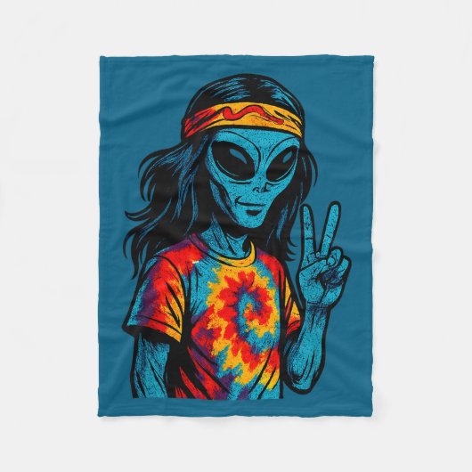 Couverture Polaire Hipe Alien Tie-dye Design  (Devant)