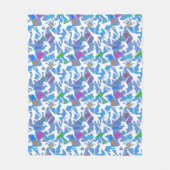 Couverture Polaire HipHop Dance Motif.w L Bleu BG (Devant)