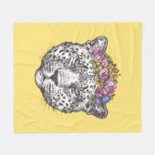 Couverture Polaire Hippie de léopard chic (Devant (Horizontal))