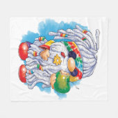 Couverture Polaire Hippie Gnome : Partager c'est prendre soin (Devant (Horizontal))