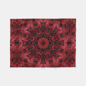 Couverture Polaire hippie maroon marocain vin bourgogne bohème (Devant (Horizontal))
