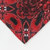 Couverture Polaire hippie maroon marocain vin bourgogne bohème (Coin)