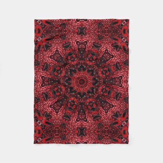 Couverture Polaire hippie maroon marocain vin bourgogne bohème (Devant)