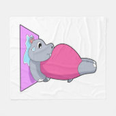 Couverture Polaire Hippo au yoga Fitness (Devant (Horizontal))