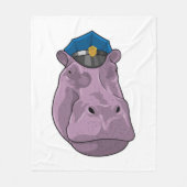 Couverture Polaire Hippo en tant que policier (Devant)