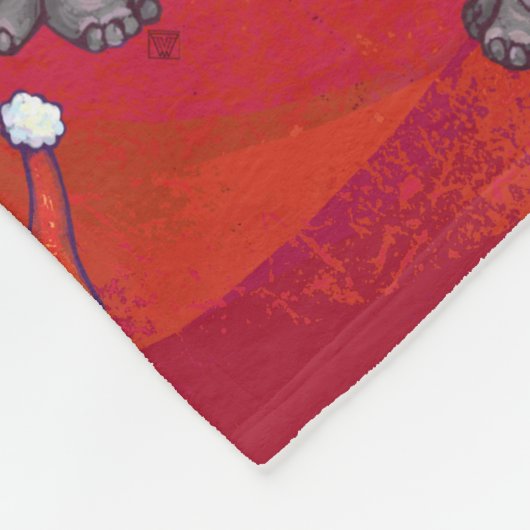 Couverture Polaire Hippo mignon à Santa Hat Motif en rouge (Coin)