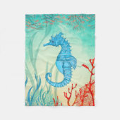 Couverture Polaire Hippocampe bleu (Devant)