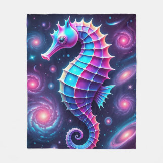 Couverture Polaire Hippocampe Cosmique Coloré