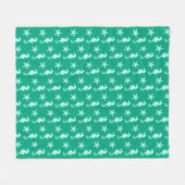 Couverture Polaire Hippocampe et poisson d'eau - vert turquoise et ma (Devant (Horizontal))