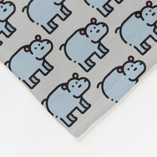 Couverture Polaire Hippopotame (Coin)