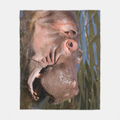Couverture Polaire Hippopotame heureux (Devant)