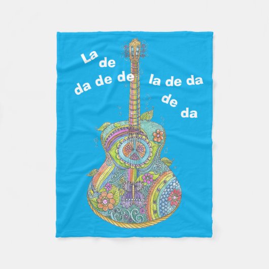 Couverture Polaire Hippy Guitar (Devant)