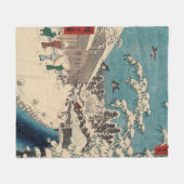 Couverture Polaire Hiroshige hiver paysage Japon pays (Devant (Horizontal))