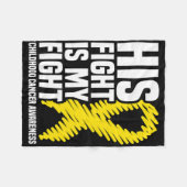 Couverture Polaire His Fight Is My Fight Ribbon Childhood Cancer Awar (Devant (Horizontal))